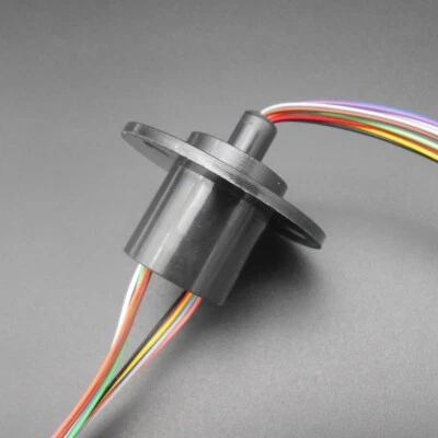 1Pc 22MM 12 Circuits 12 Wires 2A Conductors Capsule Flange Slip Ring 220V 250Rpm - Image 1 of 4
