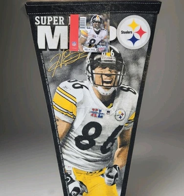 Banderín tamaño completo Hines Ward Pittsburgh Steelers 2005 Super Bowl XL NUMERADO Foto 1 de 4