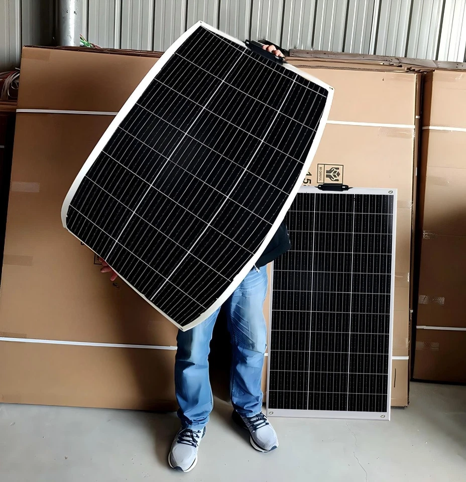 GOOWAY 200W Solarpanel Flexibel Monokristallin 12V Solarmodul für Wohnmobil Auto Camp