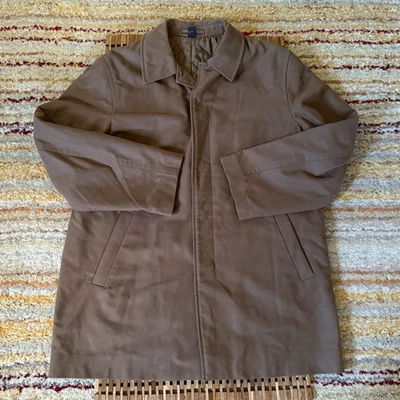 J. CREW Twill Insulated Jacket Full Zip Khaki Tan Men's Size Large L - Image 1 of 3