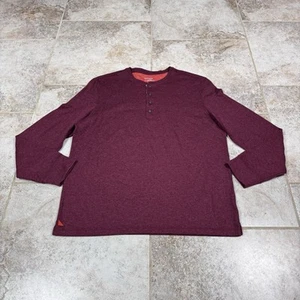 UNTUCKit Mens XL Grassi Henley Shirt Long Sleeve Purple Casual Pullover - Picture 1 of 9