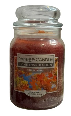 Yankee Candle Home Inspiration 1741886 Copper Leaves Fragrance Glass Jar 19oz - Image 1 of 4