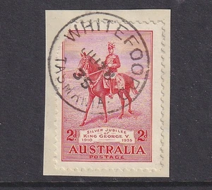 TASMANIA 1935: full strike of the WHITEFOORD Type 1 cds on piece - Picture 1 of 1