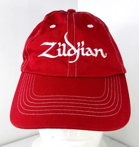 Zildjian 3D Embroidered Logo Baseball Dad Hat Cap Red 100% Cotton Strapback - Picture 1 of 5