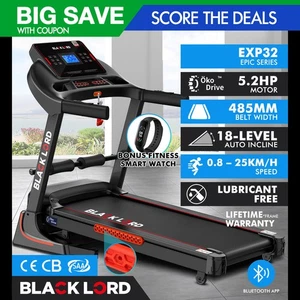 BLACK LORD Treadmill Electric Auto Incline Home Gym Exercise Run Machine EXP32 - Picture 1 of 12