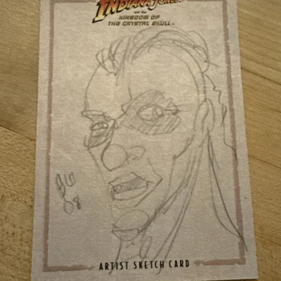 Topps Masterpieces Indiana Jones Sketch Card Kingdom Of The Crystal Skull 2008 - Image 1 of 4