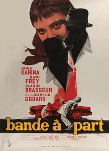 1964 separates Band Jean-Luc Godard New Wave Kino Kult Film Poster Druck - Bild 1 von 1