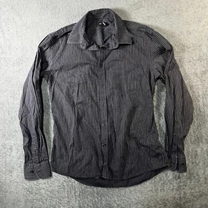 H&M Slim Fit Hemd gestreift schwarz Langarm Größe L 16 1/2 - Bild 1 von 7