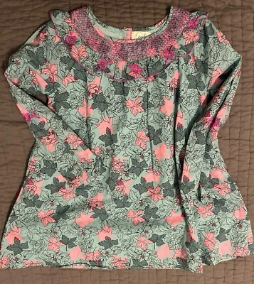 Nuevo Vestido PEEK Niñas Talla 10 Cuello Calado Manga Larga Floral 100% Algodón Nuevo con Etiquetas Foto 1 de 3