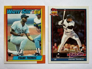 1990 Topps HOFer Frank Thomas RC (Sharp!) + Second Year Card - Picture 1 of 2