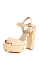 Stuart Weitzman Women's Ryder 95mm Platform Sandals, Wheat, Tan, 7.5 Medium US - Picture 1 of 5
