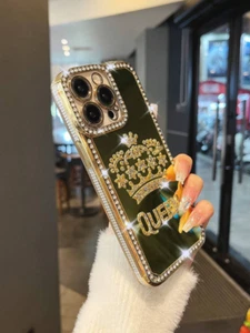 Rhinestone Engraved Crown iPhone Case For iPhone Series - Picture 1 of 6