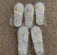 5 Pair Non-Slip Disposable Slippers Closed Toe for Bride And Bridesmaids