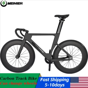 Carbon Road Bikes 700C Track Bike Carbon Fixed Gear Bicycles Track Complete Bike - Picture 1 of 21
