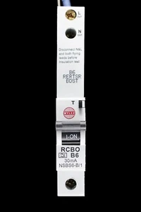 WYLEX 6 AMP CURVE B 6kA 30mA RCBO TIPO A NSBS6-B/1 - Imagen 1 de 6