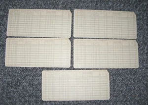 5 Unused Computer Punch Cards IBM 855-12746 Comparison Achieved v Standard Costs - Picture 1 of 1
