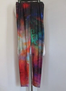BLACKMILK GALAXY MULTICOLOR TAPERED TO ANKLE MID RISE LEGGINGS, SIZE M - Picture 1 of 9
