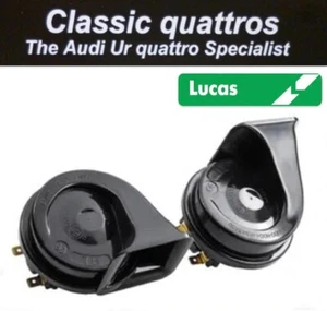 LUCAS FAN TAIL HORNS AUDI UR QUATTRO TURBO COUPE-QUATTRO-COUPE-80-90-100-200 - Picture 1 of 2