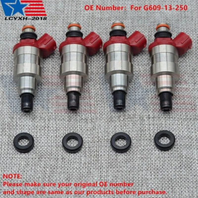 Juego de 4 inyectores de combustible para camioneta Mazda B2600 Le5 1990-1993 cabina extendida 2 puertas Foto 1 de 4