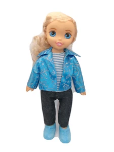 Preciosa muñeca Patsy vestida con jeans y chaqueta azul pelo rubio marcas Midwood 11" - Imagen 1 de 14