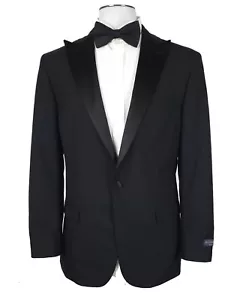 NEW Brooks Brothers 42R Black Tuxedo Dinner Jacket Peak Lapel REGENT - Picture 1 of 14