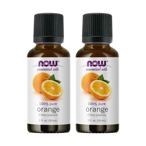 2 x NOW 100% PURE ORANGE ESSENTIAL OIL 1 OZ - Picture 1 of 5