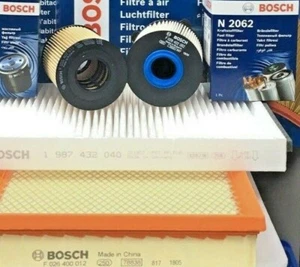 BOSCH SERVICE TEILESATZ FÜR VAUXHALL ASTRA J MK6 DIESEL LUFT+INNENRAUM+ÖL+KRAFTSTOFFFILTER - Bild 1 von 1