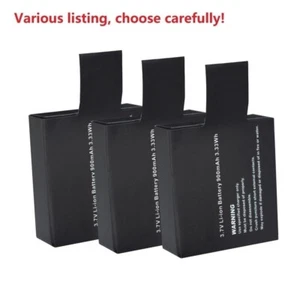 Battery 3.7V 900mAh Li-ion for SJCAM SJ4000 SJ5000 SJ6000 M10 Action Camera - Picture 1 of 30