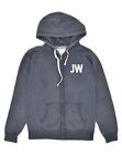 JACK WILLS Mens Zip Hoodie Sweater Small Grey Cotton AB44