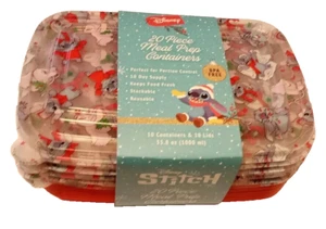 Contenedores de almacenamiento de alimentos Disney Stitch Holiday 20 para preparar comidas # 2 - Imagen 1 de 2