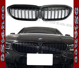 M SINGLE SLANT FOR 2019 to 2022 BMW G20 G21 MATTE BLACK FRONT KIDNEY GRILLE PAIR - Picture 1 of 4