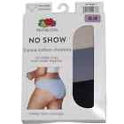 Fruit of the Loom No Show 3-Pack Pima Cotton Cheekies Size XL/8 New in Box
