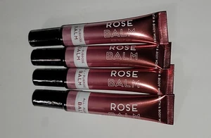 Bálsamo de rosa Bath & Body Works brillo para ungüento labial todo uso 0,34 oz ~ paquete de 4 SELLADO - Imagen 1 de 2