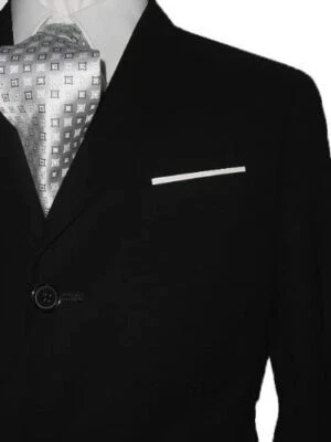 GIORGIO FIORELLI 3-Button Solid Black Men's Suit  - Image 1 of 4