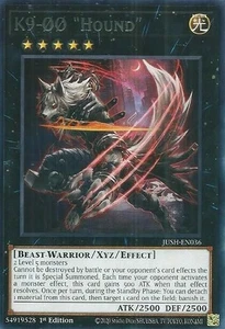 (3x) K9-00 "Hound" - JUSH-EN036 - NM - Rare - 1st ed - Yugioh - Picture 1 of 1