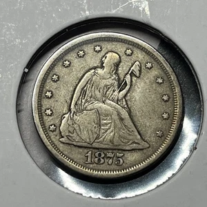 1875 S Silver Twenty Cent Piece 20C Type Coin - Picture 1 of 4