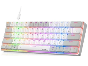 Wired 60% Mechanical Keyboard Ultra-Compact 61 Keys Mini RGB Backlit Keyboard - Picture 1 of 8