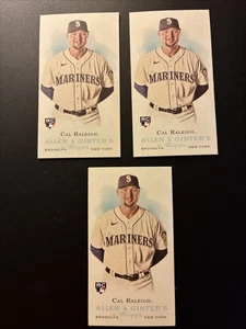 2022 Topps Allen & Ginter CAL RALEIGH RC Rookie Design Variation RDV-9 3x - Picture 1 of 2
