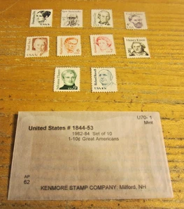 Lot von 10 USA USA postfrische Briefmarken Scott #’s 1844-1853 - Bild 1 von 1