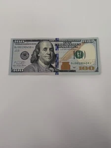 Series 2021 100 Dollar Note Bill Star Note Low Serial Number QJ00190459* $100 - Picture 1 of 6