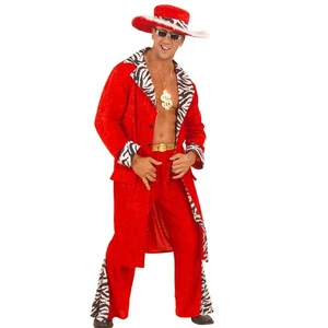 Herrenkostüm Proll Zuhälter Kostüm Playboy Fasching Pimp Rapper Gangster S 48 - Bild 1 von 2