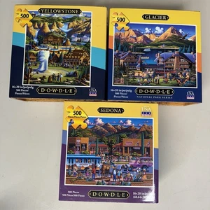 Lote (3) Rompecabezas Parque Nacional Glaciar Yellowstone Sedona 500 Piezas NUEVO - Imagen 1 de 6
