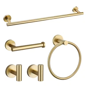 5-Piece Bath Hardware Set Accessories with Towel Bar Towel Hook Toilet Paper Hol - Picture 1 of 6