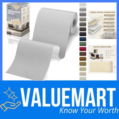 Selbstklebende Stoff Flicken Leinwand  Hellgrau Reparatur Zubehör - Bild 1 von 4