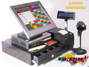 12" HANDEL-Kasse ScannerKasse voll Komplett mit Mietlizenz für SUPERMARKT LOTTO - Bild 1 von 8
