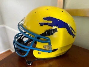 Carmel High School Greyhounds Indiana Juego de Fútbol Usado Casco Dorado Schutt - Imagen 1 de 6