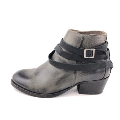 Botines Hudson London Horrigan EUR 38 para mujer talla 7 cuero gris humo Foto 1 de 4