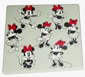 Disney Minnie Mouse Keramik Untersetzer ~ CLASSIC MINNIE ~ Kork Rückseite ~ 4" x 4" - Bild 1 von 2