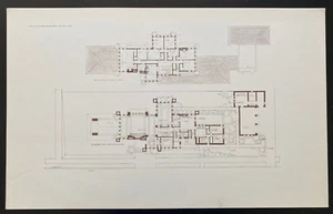 BUILDING PLANS & DESIGNS OF FRANK LLOYD WRIGHT WASMUTH PLATE 48 HEATH HOUSE - Picture 1 of 6