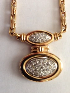 Swarovski Halskette Gold & klare Kristalle - SCHÖN! - Neu - Bild 1 von 2